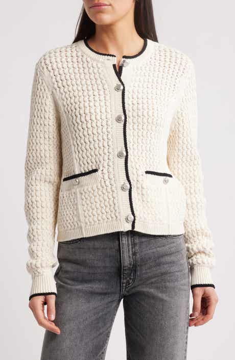 rag & bone Daria Textured Cotton Blend Cardigan