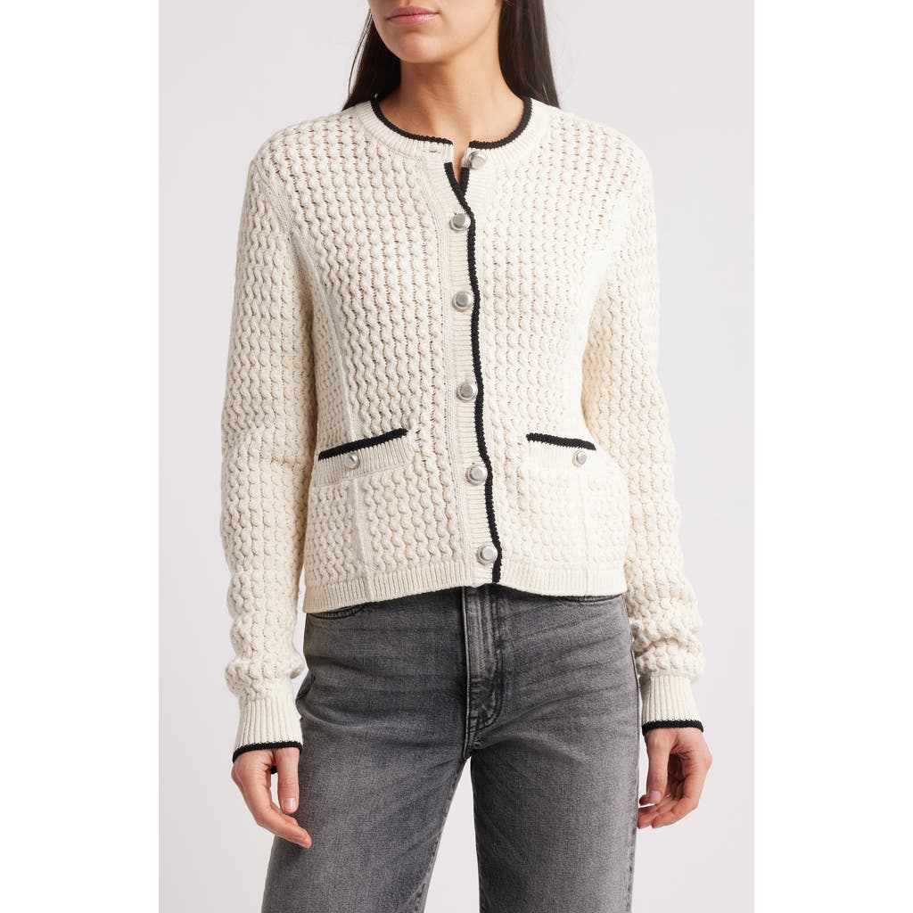 Rag & Bone Daria Textured Cotton Blend Cardigan In Marsh