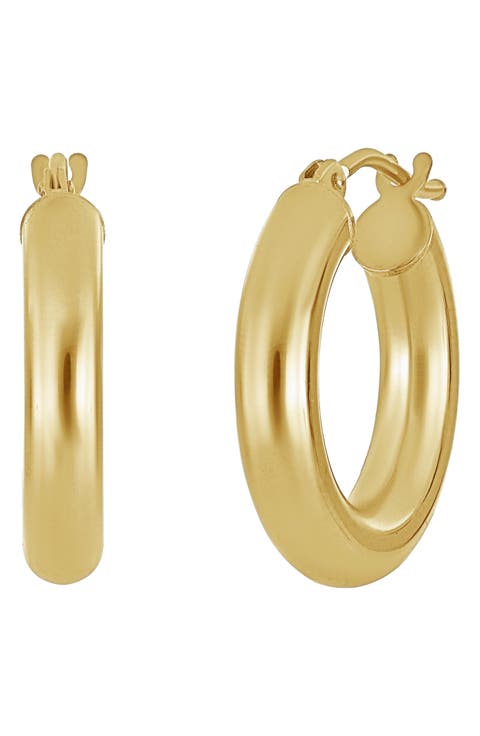 4cm Silver Hoops By Safana Jewellery 4cm Silver Hoops By Safana Jewellery
