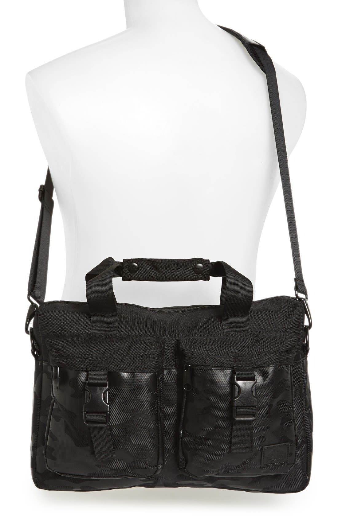 Camo Computer Bag, Alternate, color, BLACK