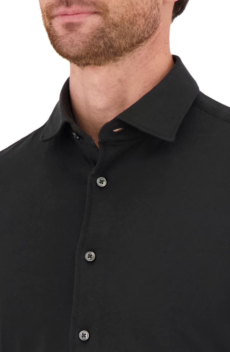 Victor Emmanuel Modern Fit Solid Comfort Stretch Knit Dress Shirt, Alternate, color, 