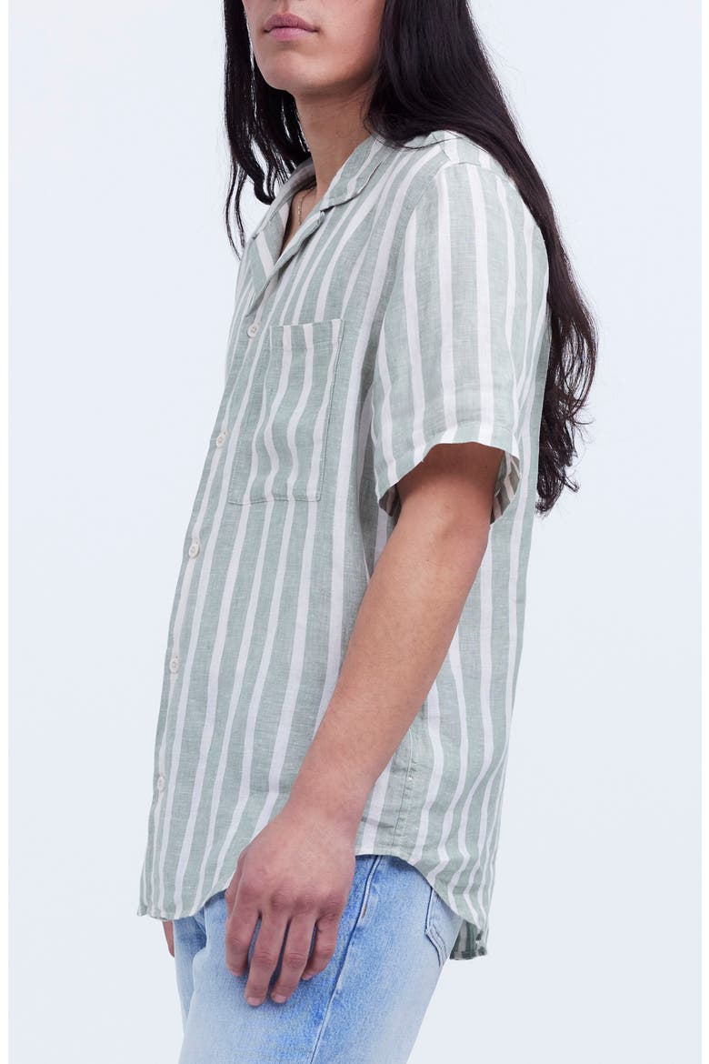Men's Easy Linen Short Sleeve Shirt, Alternate, color, DRIED ALOE