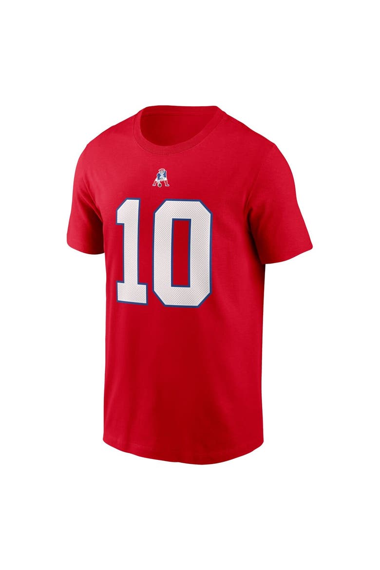 Men's Nike Mac Jones Red New England Patriots Alternate Player Name & Number T-Shirt, Alternate, color, Red