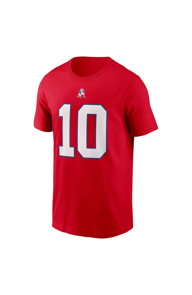 Nike Men's Nike Mac Jones Red New England Patriots Alternate Player Name & Number T-Shirt, Alternate, color,