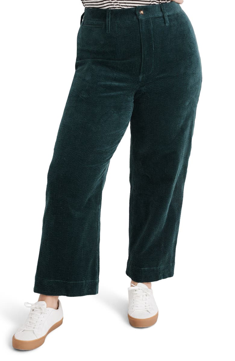Madewell Slim Emmett Wide Leg Crop Pants: Corduroy Edition, Alternate, color, 