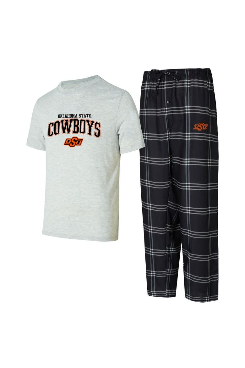 Men's Concepts Sport Black/Gray Oklahoma State Cowboys T-Shirt & Pants Sleep Set, Main, color, Black