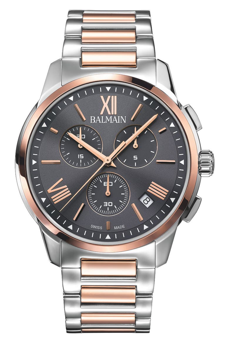 Madrigal Chronograph Bracelet Watch, 42mm, Main, color, BICOLOR STAINLESS STEEL AND R