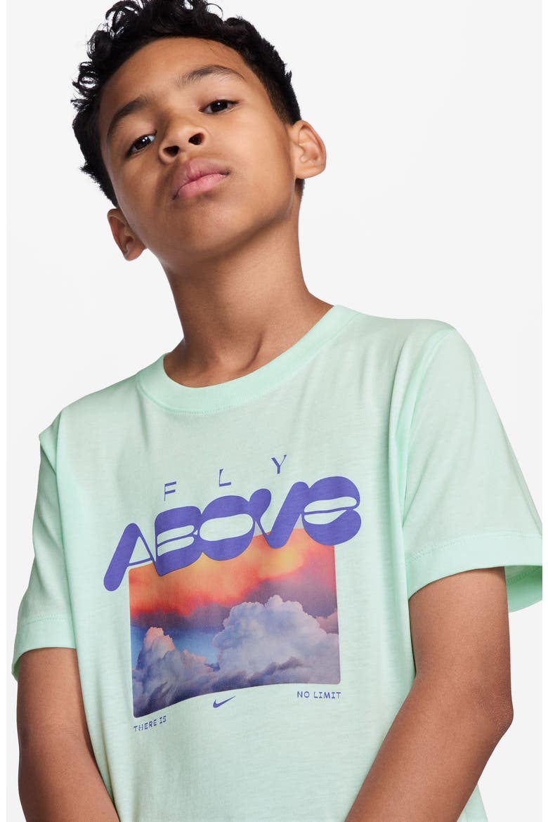 Kids' Sportswear Fly Above Cotton Graphic T-Shirt, Alternate, color, BARELY GREEN