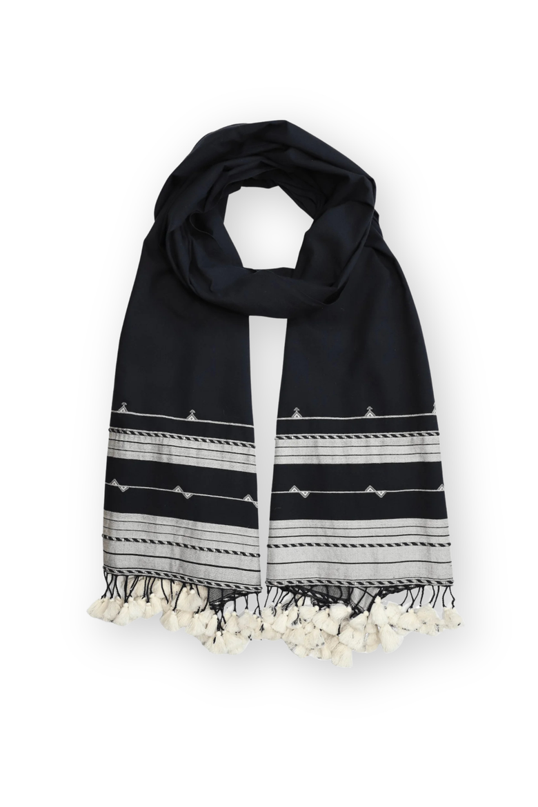 Black Kutch Scarf, Main, color, Black