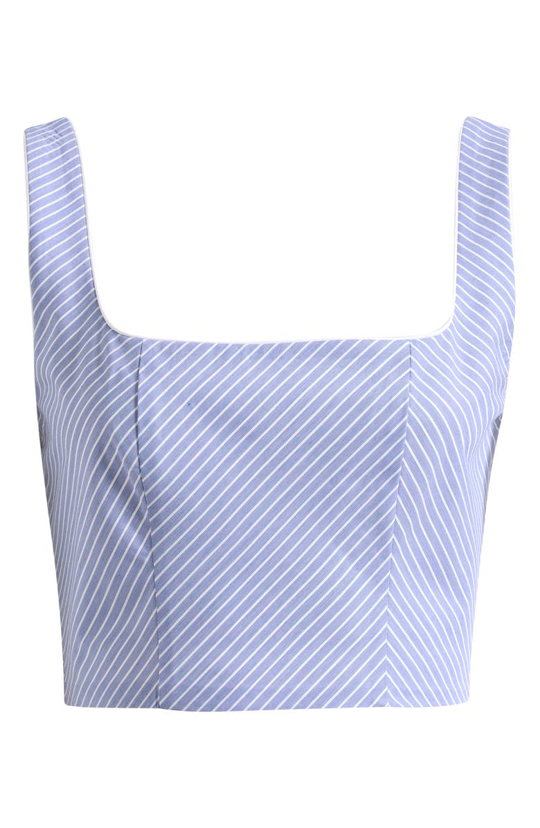 WAYF x Hannah Lovey Porter Georgia Directional Stripe Cotton Blend Crop Top, Alternate, color, 
