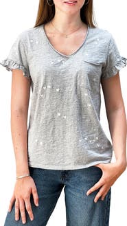 Billy T Heart Cluster Embroidered T-Shirt