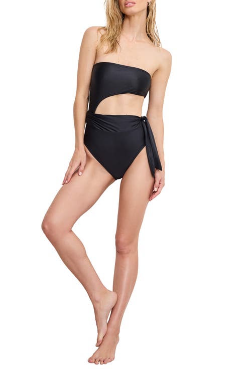 Strapless Cutout One-Piece Swimsuit