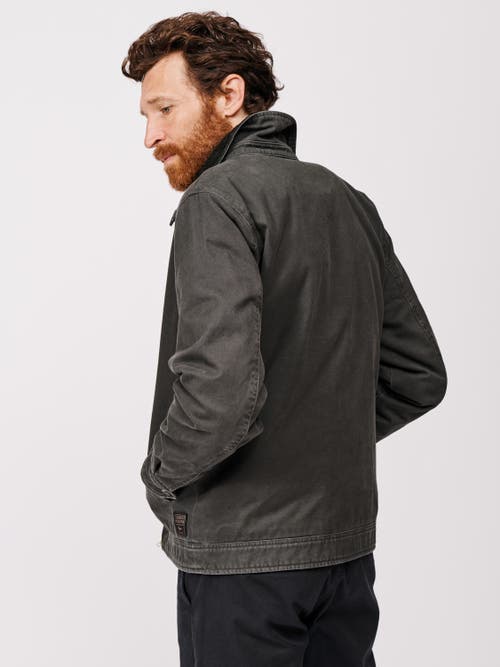 Aubin Newland Canvas Harrington Jacket In Black