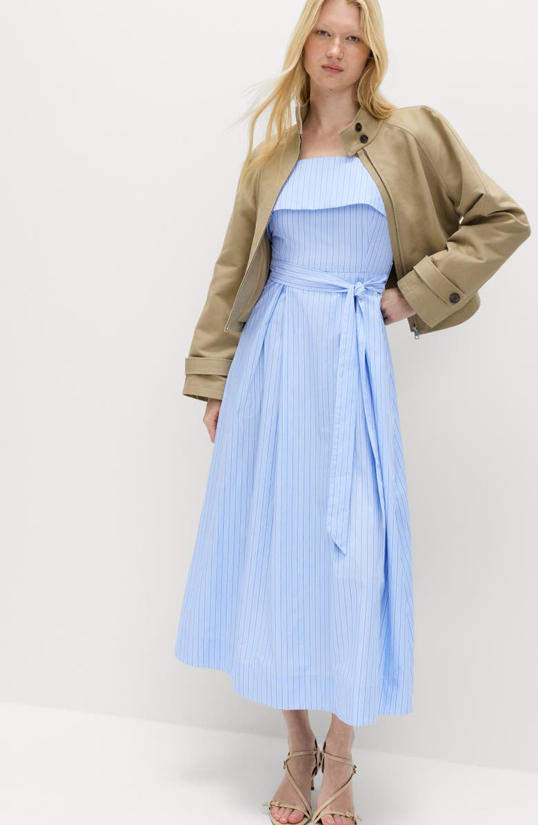 M&S Stripe Sleeveless Dress, Alternate, color, Blue/ Multi