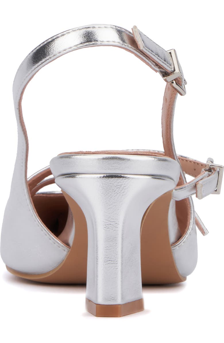 NEW YORK AND COMPANY Imari Slingback Pump, Alternate, color, Silver Metallic