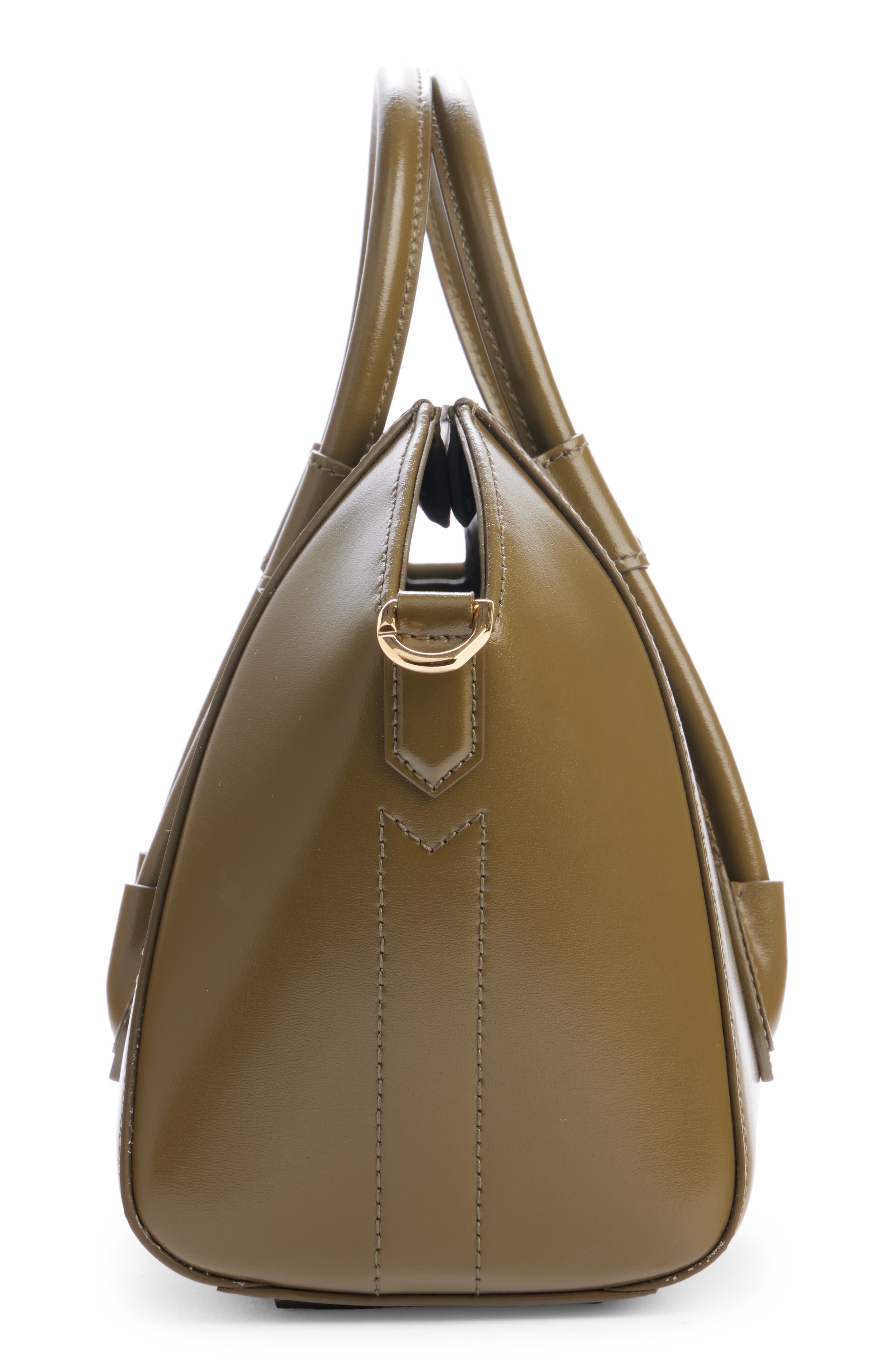 Givenchy Mini Antigona Lock Leather Satchel, Alternate, color, 