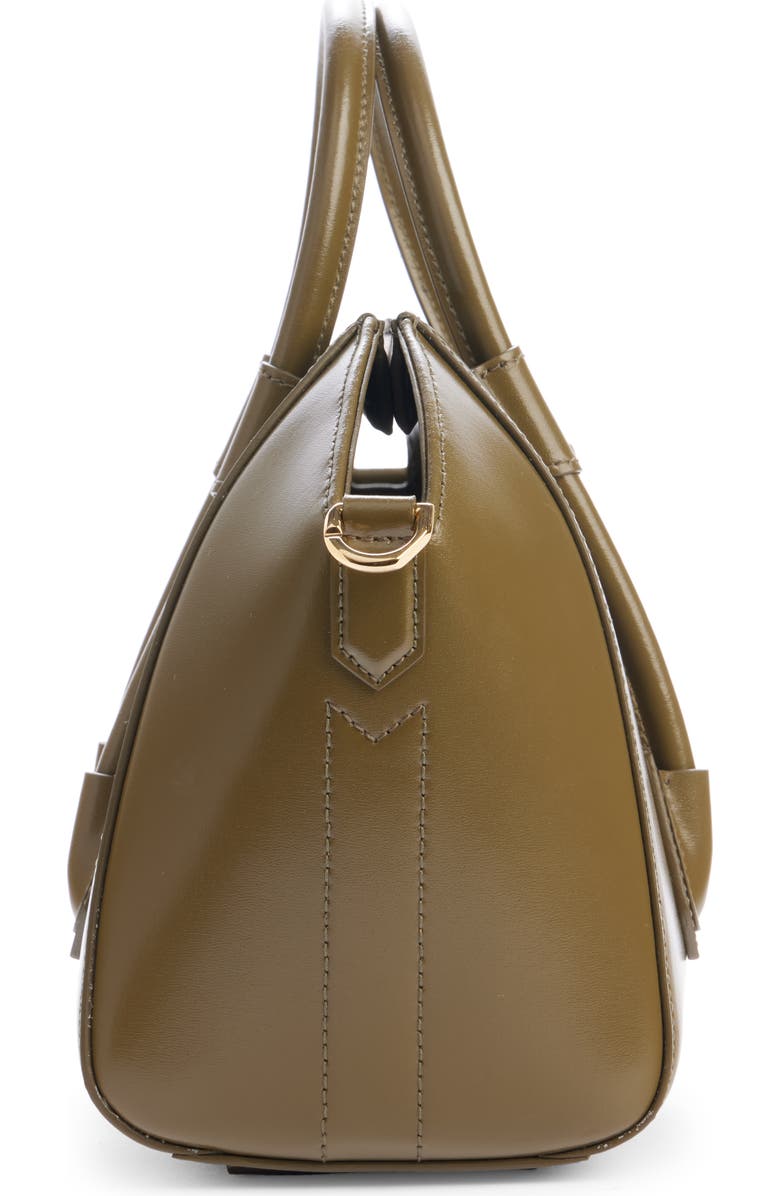 Givenchy Mini Antigona Lock Leather Satchel, Alternate, color,