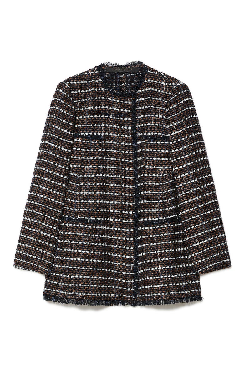 Fervida Tweed Jacket, Alternate, color, BLUE BROWN
