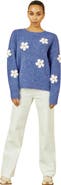 Yumi Crochet Flower Knit Sweater