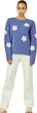 Yumi Crochet Flower Knit Sweater