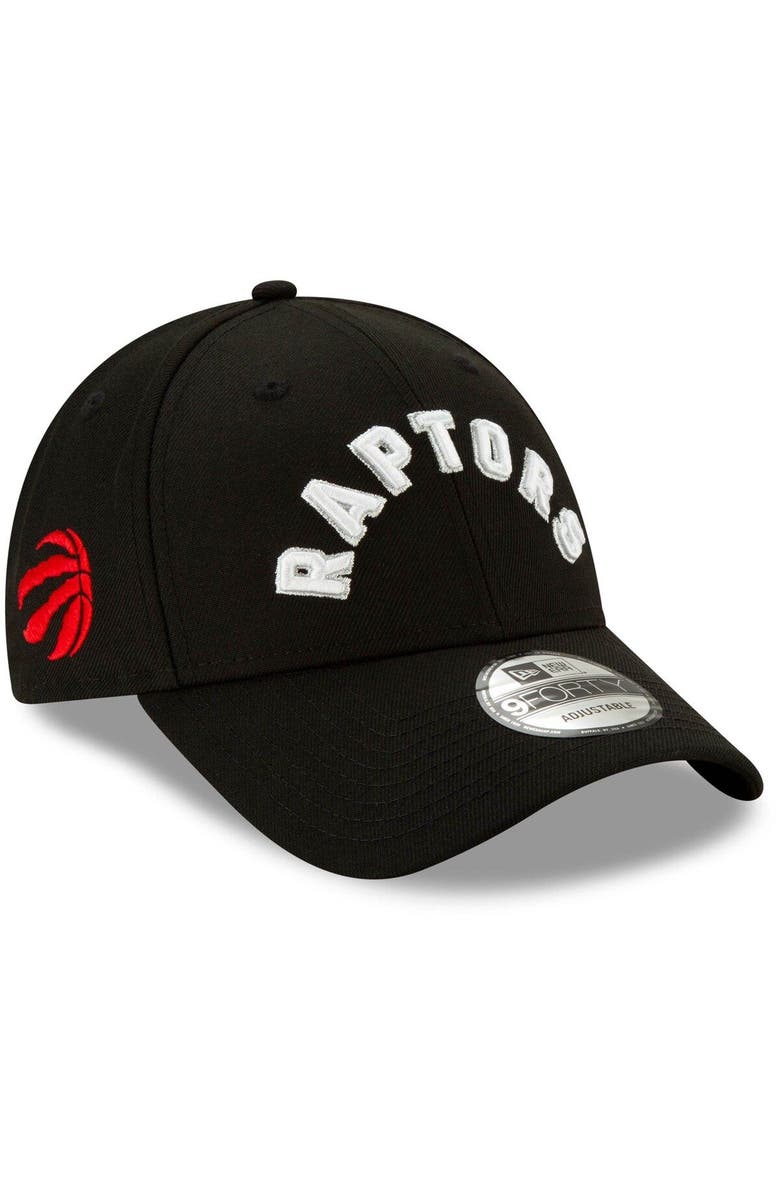 New Era Men's New Era Black Toronto Raptors Statement Edition Team Color 9FORTY Adjustable Hat, Alternate, color,