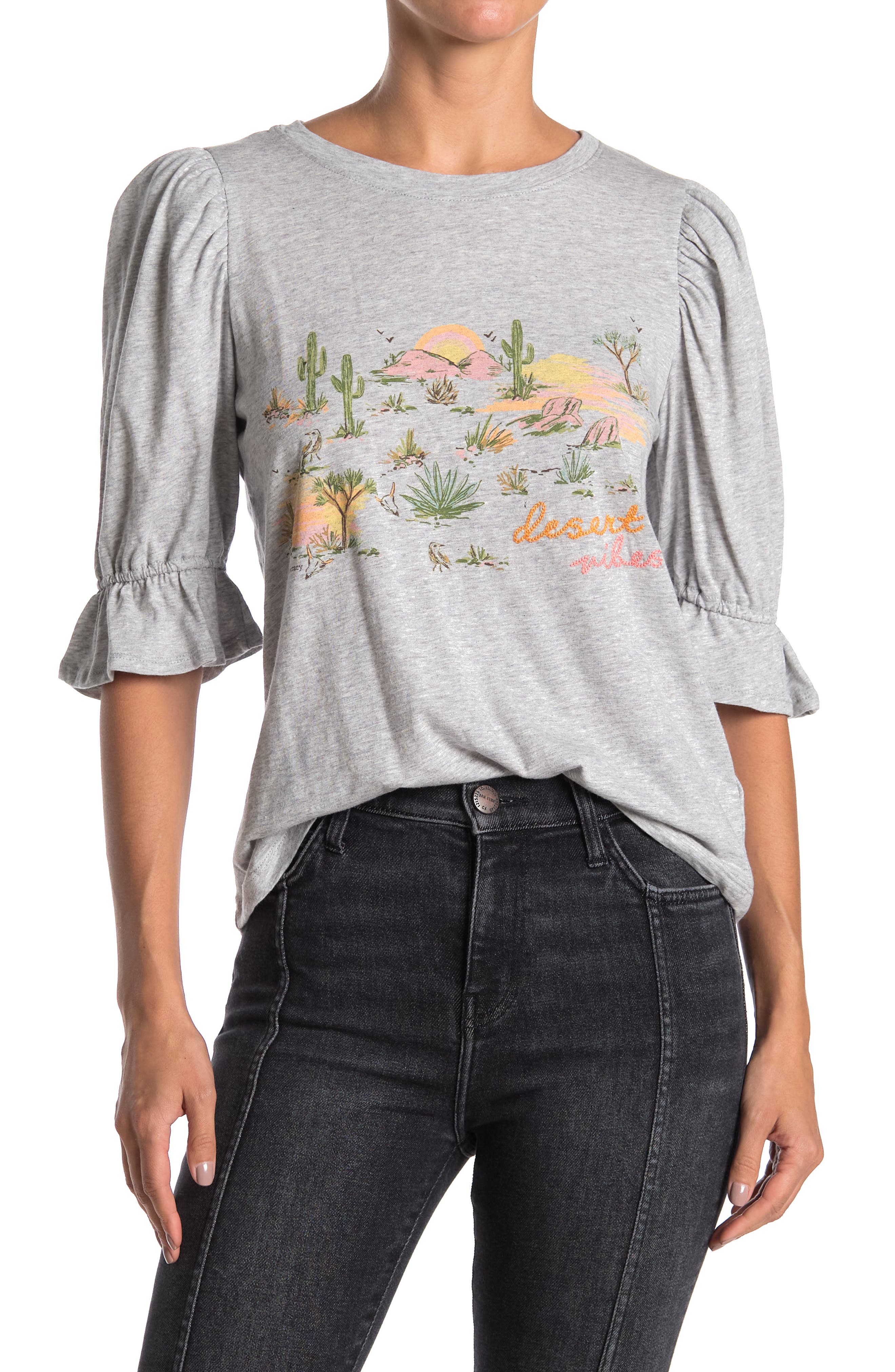 Democracy Ruffle Cuff Desert Top (Women) | Nordstromrack