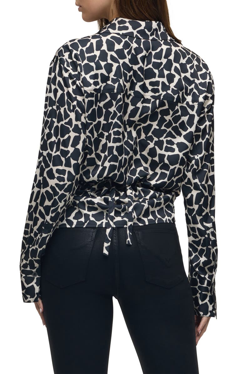 Hudson Jeans Surplice Pocket Top, Alternate, color, Giraffe Print