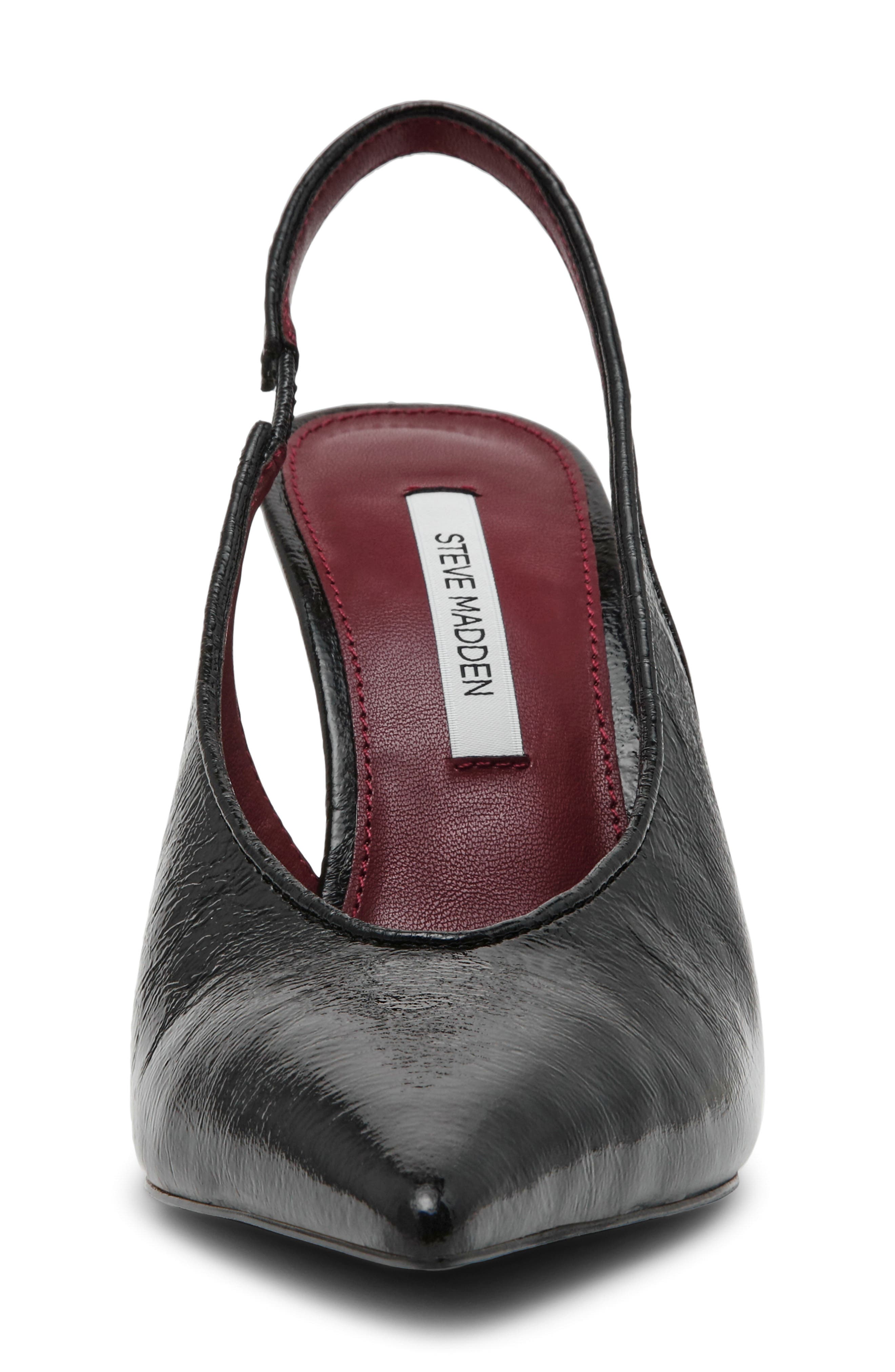 Steve Madden Andromeda Slingback Pumps, Alternate, color, Black Leather