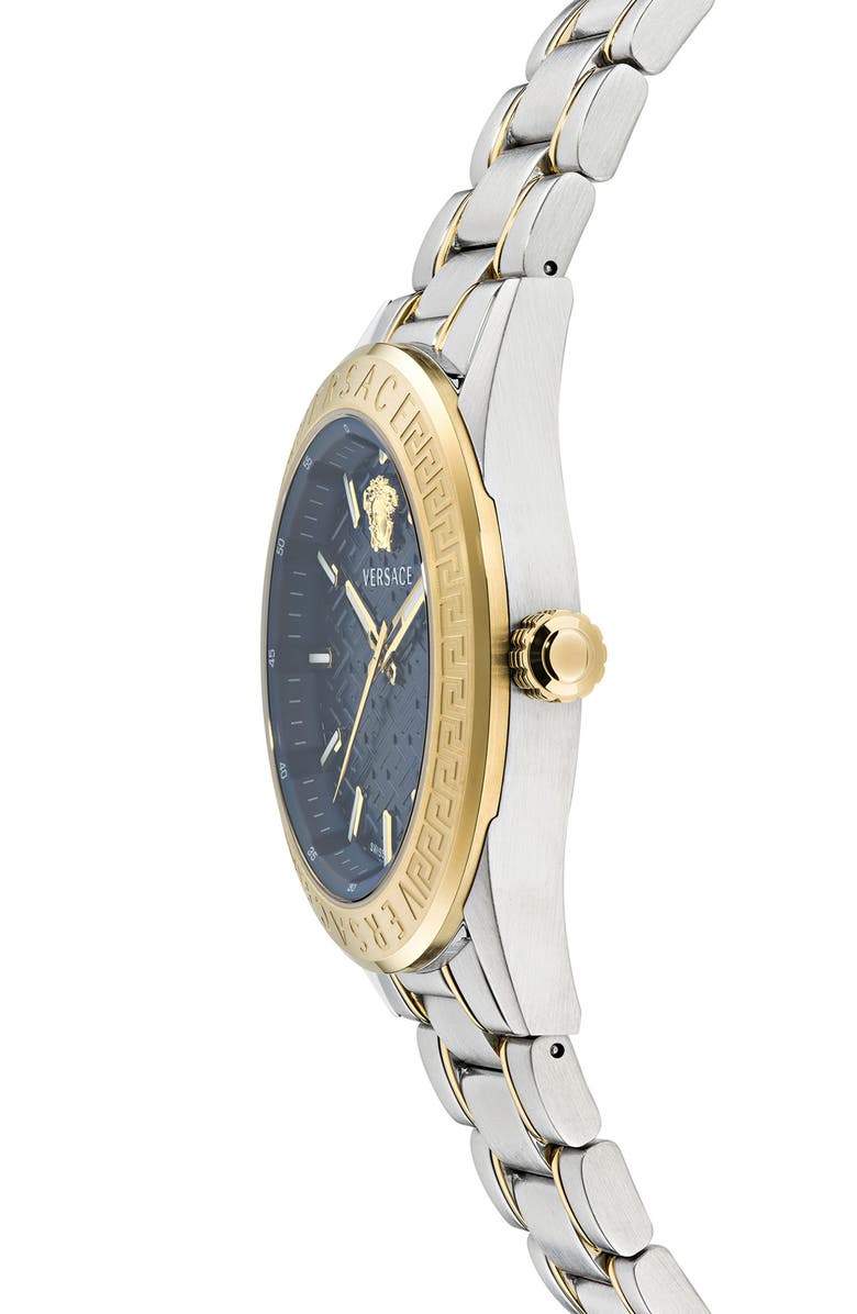 Versace V-Code Bracelet Watch, 42mm, Alternate, color, Two Tone