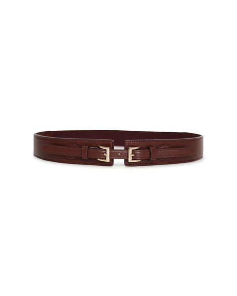 London Fog Leather Waist Belt