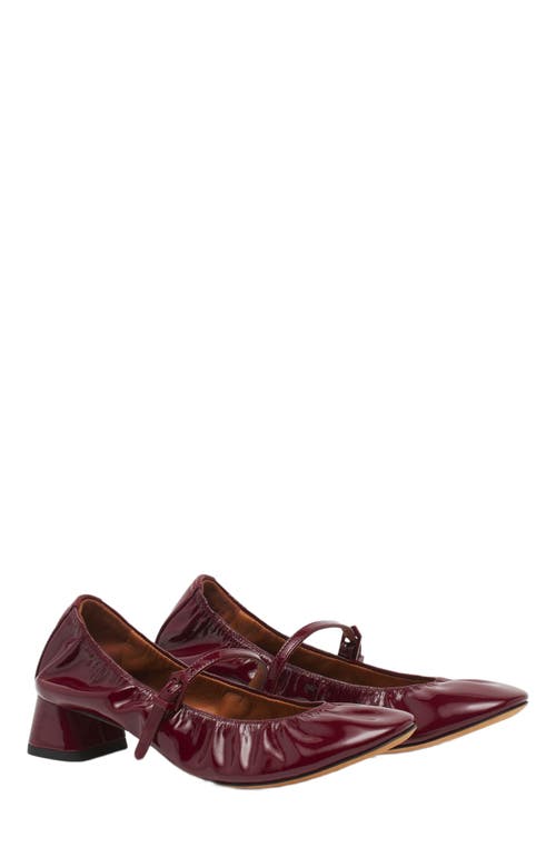Lanvin Mary Jane À Talons En Cuir Brillant Pour Femme In Red