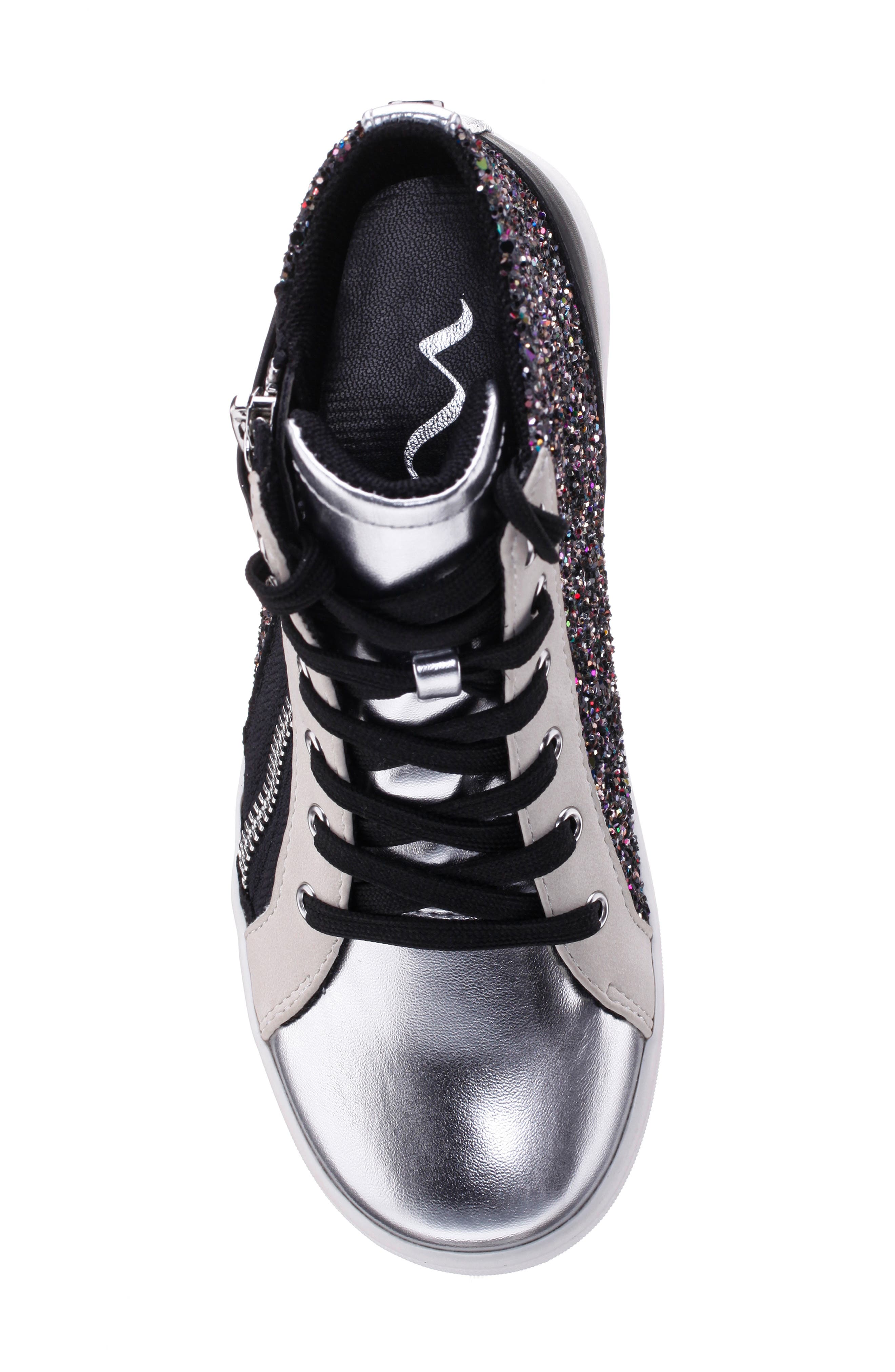 Nina Kids' Yuti High Top Sneaker, Alternate, color, Multi Glitter