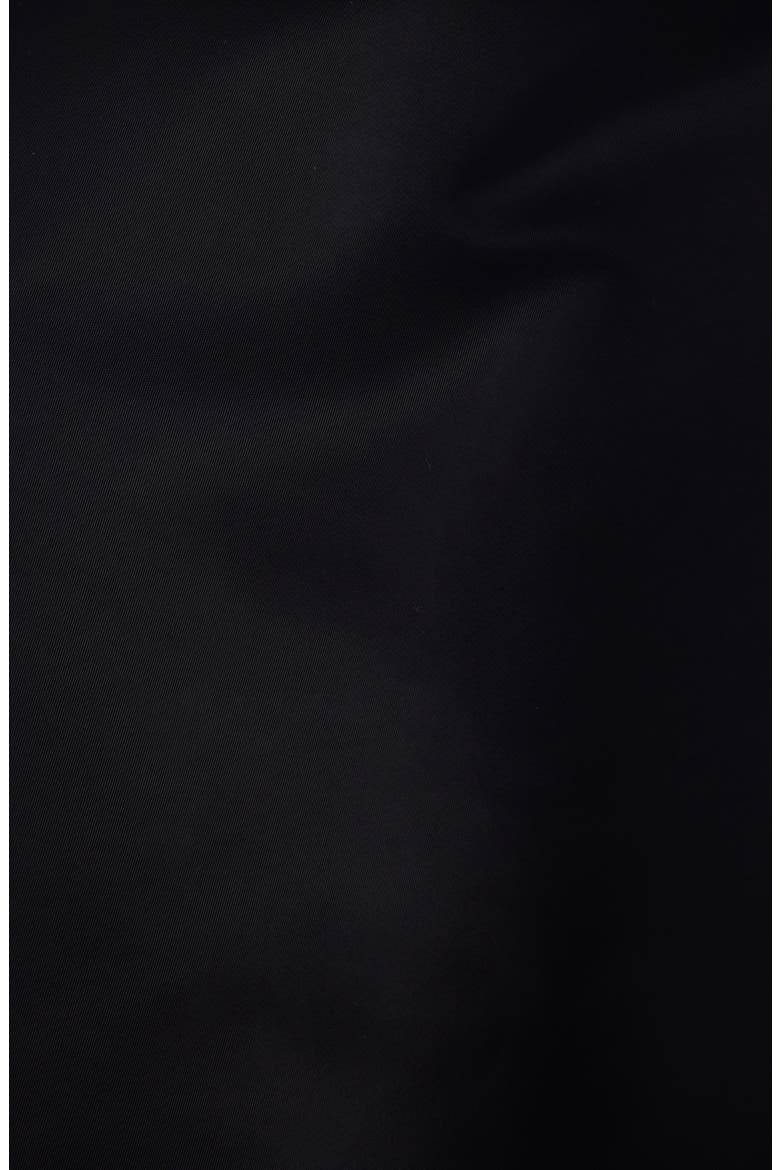 Hooded Nylon Bomber Jacket, Alternate, color, BLACK