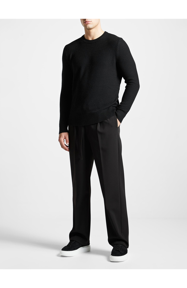 Manière De Voir Gabin Textured Wool Blend Jumper, Alternate, color, Black