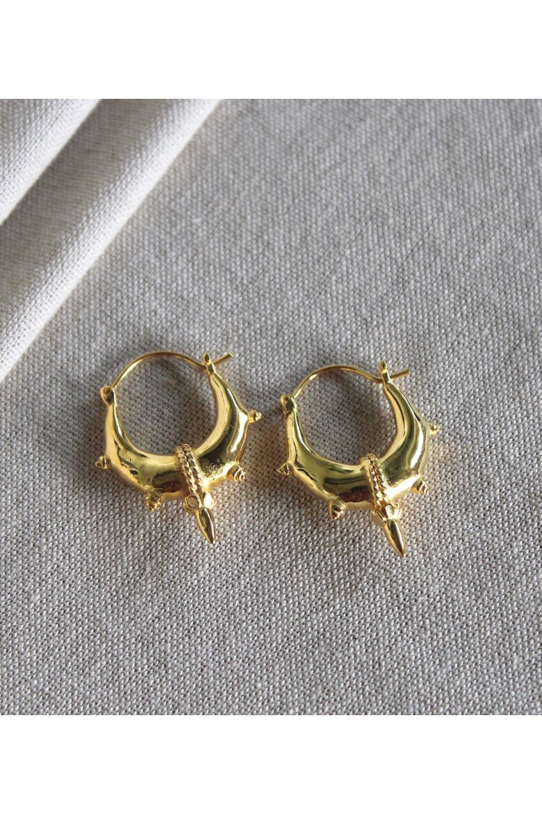 Rajasthan Earrings, Alternate, color, Gold Plated