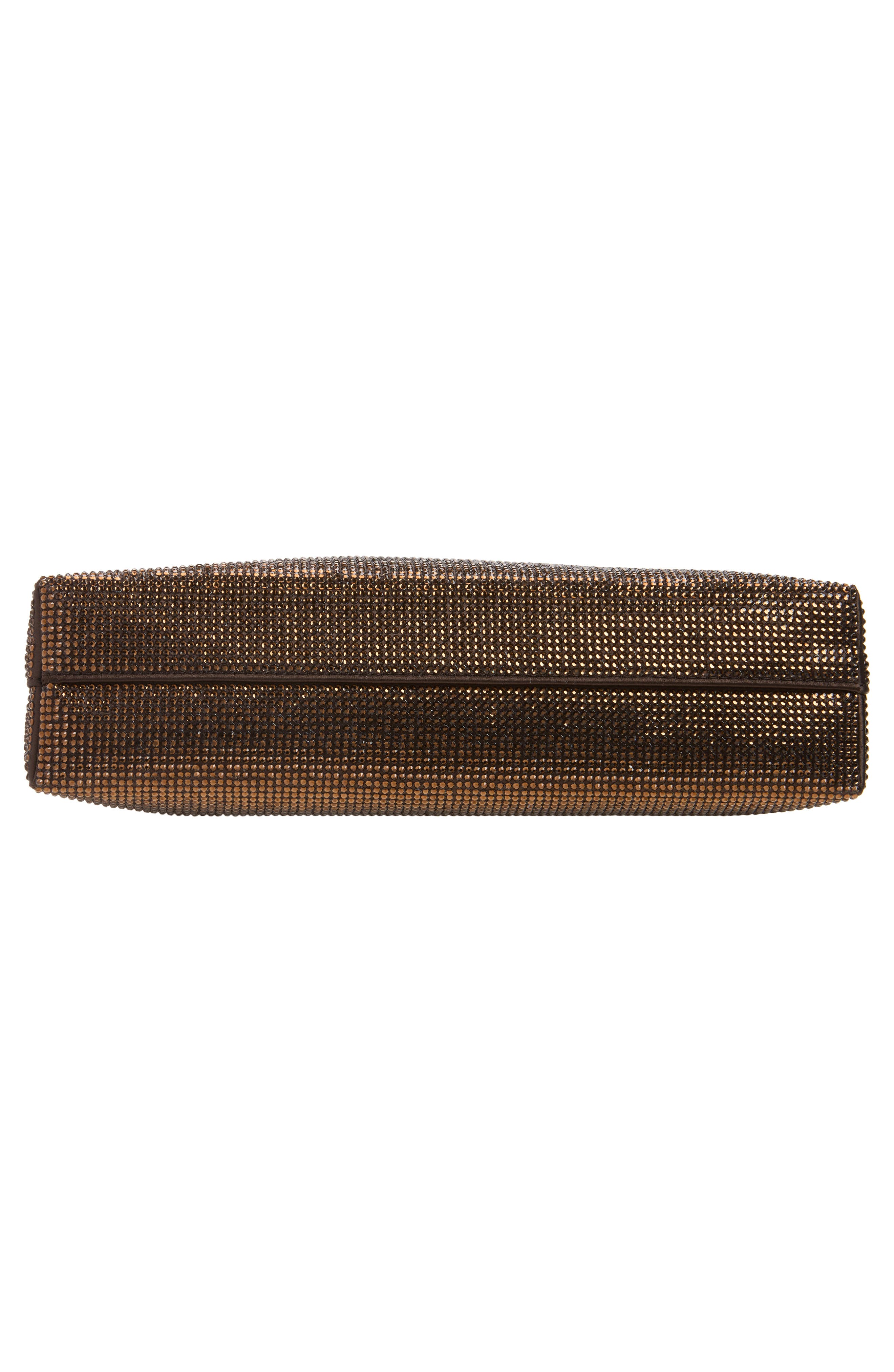 Pike Mini Crystal Hobo Bag, Alternate, color, BROWN