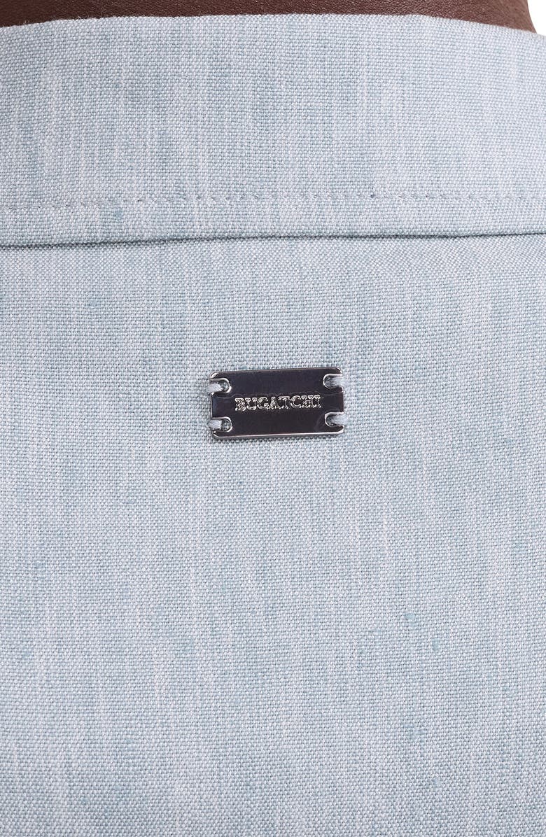 Bugatchi Aerolinen Linen Blend Shirt Jacket, Alternate, color, Shark