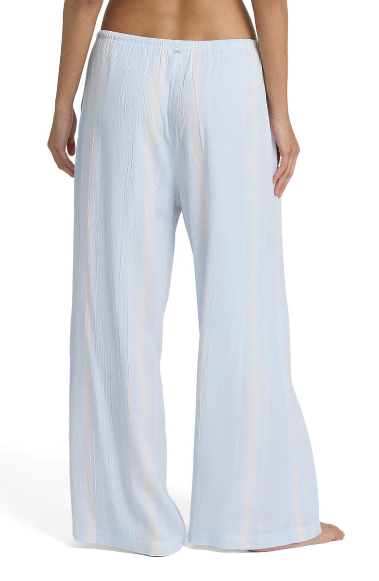 Billabong Beach Bound Crinkle Wide Leg Pants, Alternate, color, Blue Mist