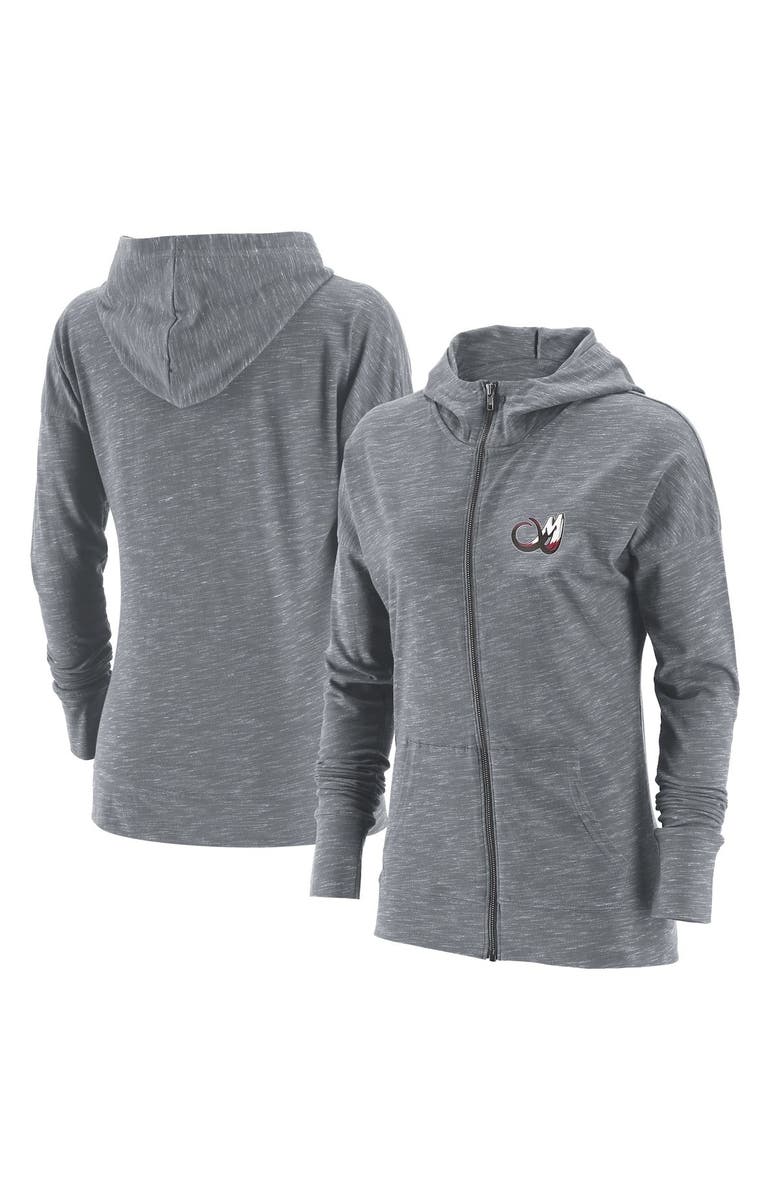 ADPRO Sports Women's Heather Gray Colorado Mammoth Primary Logo Full-Zip Hoodie, Main, color, Heather Gray