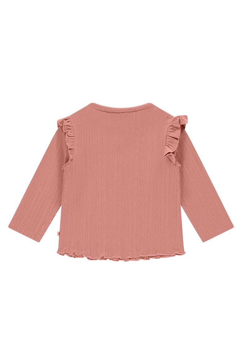 Pointelle Long Sleeve Shirt, Alternate, color, Rouge