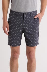 ORIGINAL PENGUIN GOLF TV Print Stretch Twill Golf Shorts