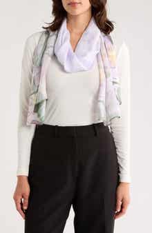 La Fiorentina Floral Print Silk Scarf