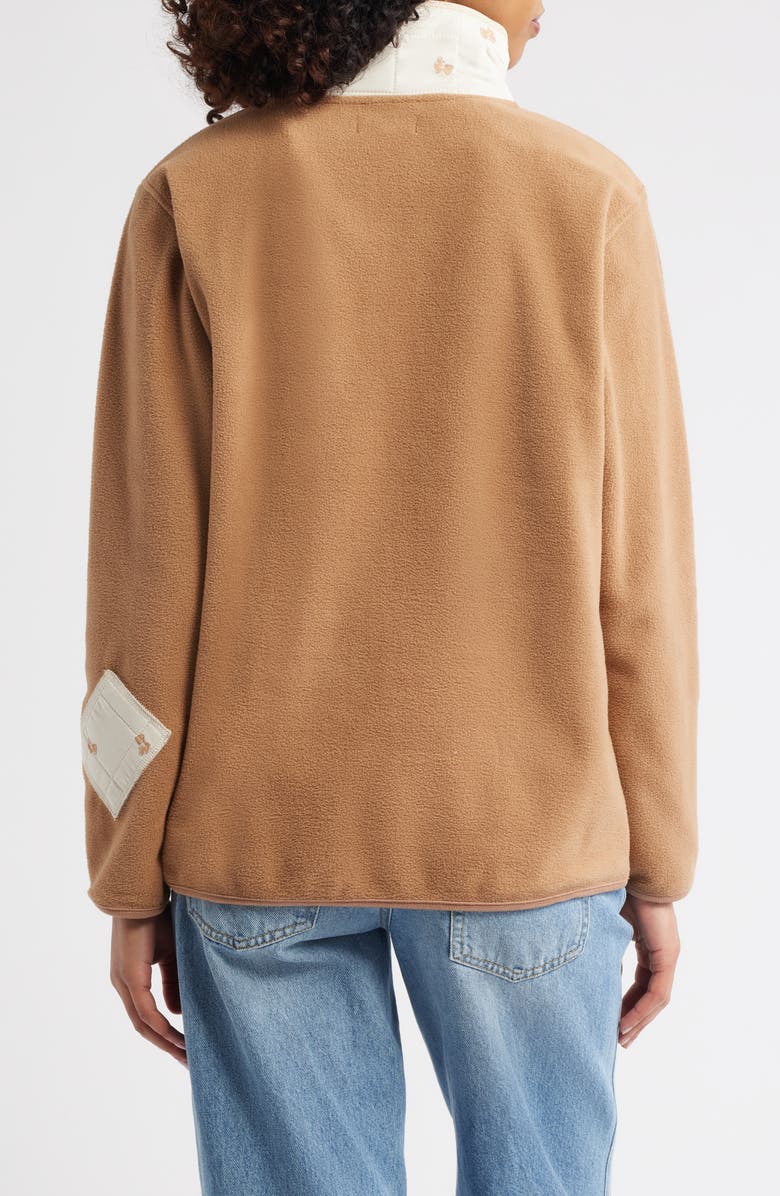 HAPPY CAMP3R Campy Dreams Fleece Quarter Snap Pullover, Alternate, color, Khaki