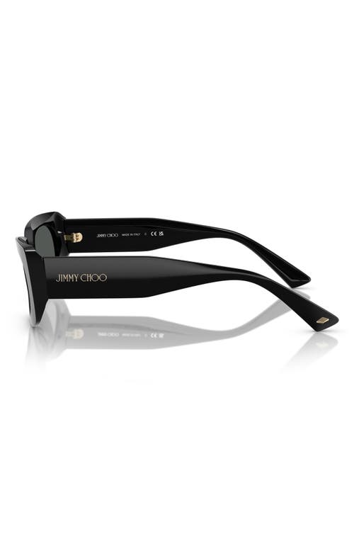 Jimmy Choo 54mm Polarized Pillow Sunglasses In Black