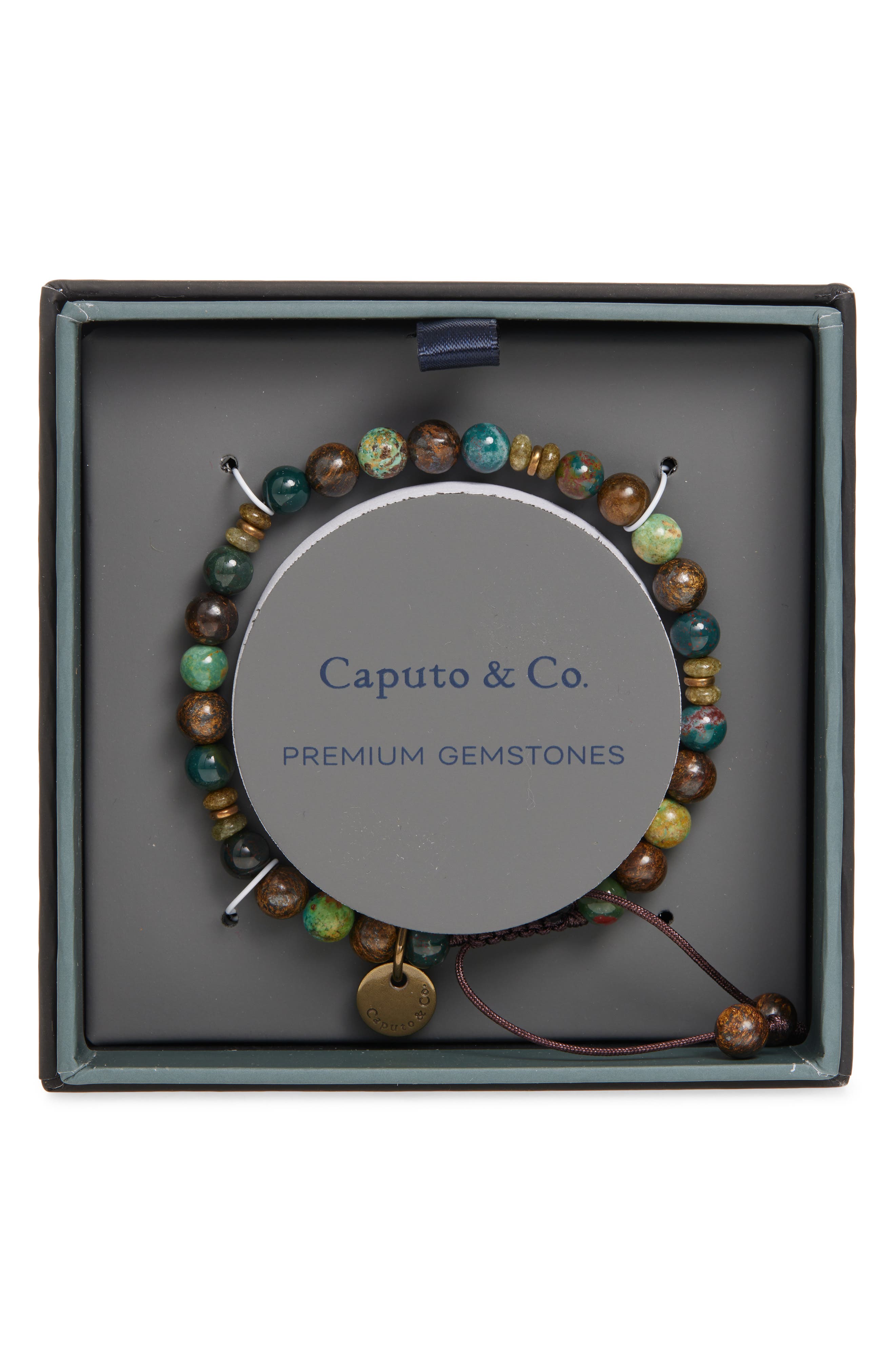 Caputo & Co. Men's Balance Semiprecious Stone Bracelet