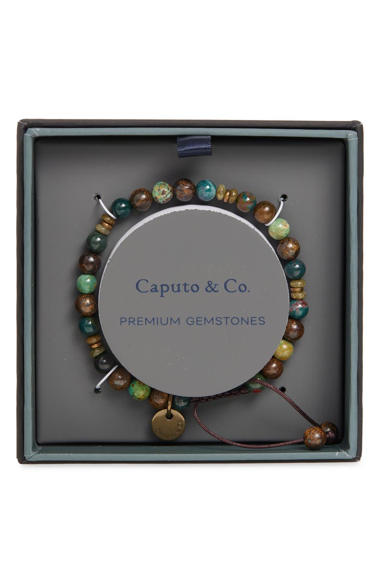 Caputo & Co. Men's Balance Semiprecious Stone Bracelet, Main, color, Turquoise