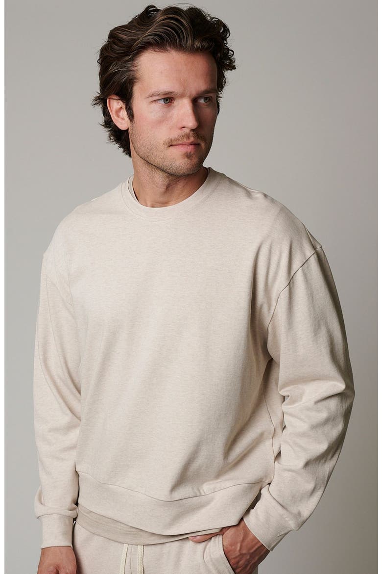 Cotton Lounge Crewneck, Main, color, Quartz