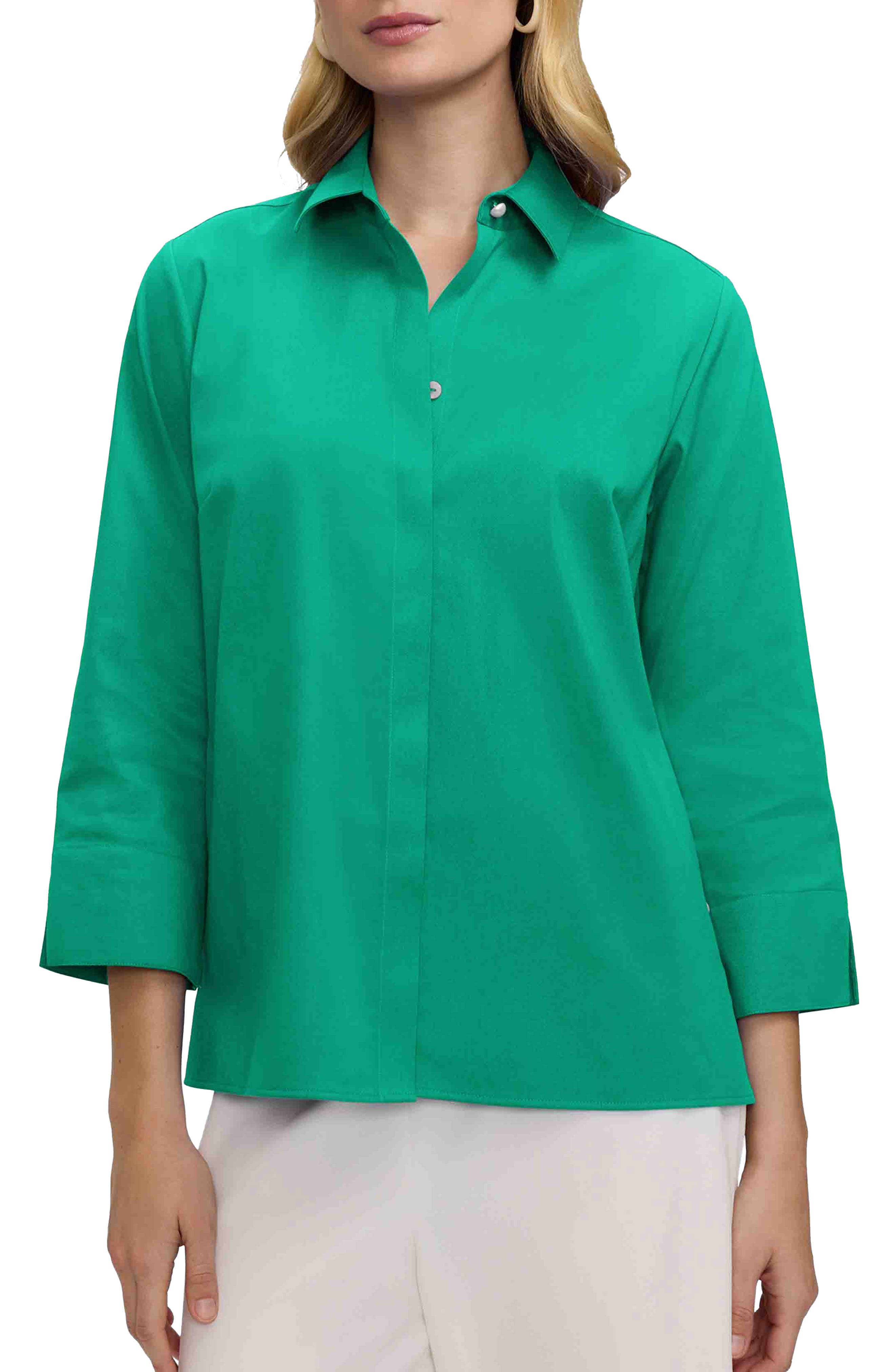 Beatrice Matte Satin Side Button Shirt - image 5