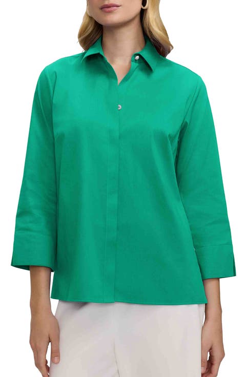 Beatrice Matte Satin Side Button Shirt