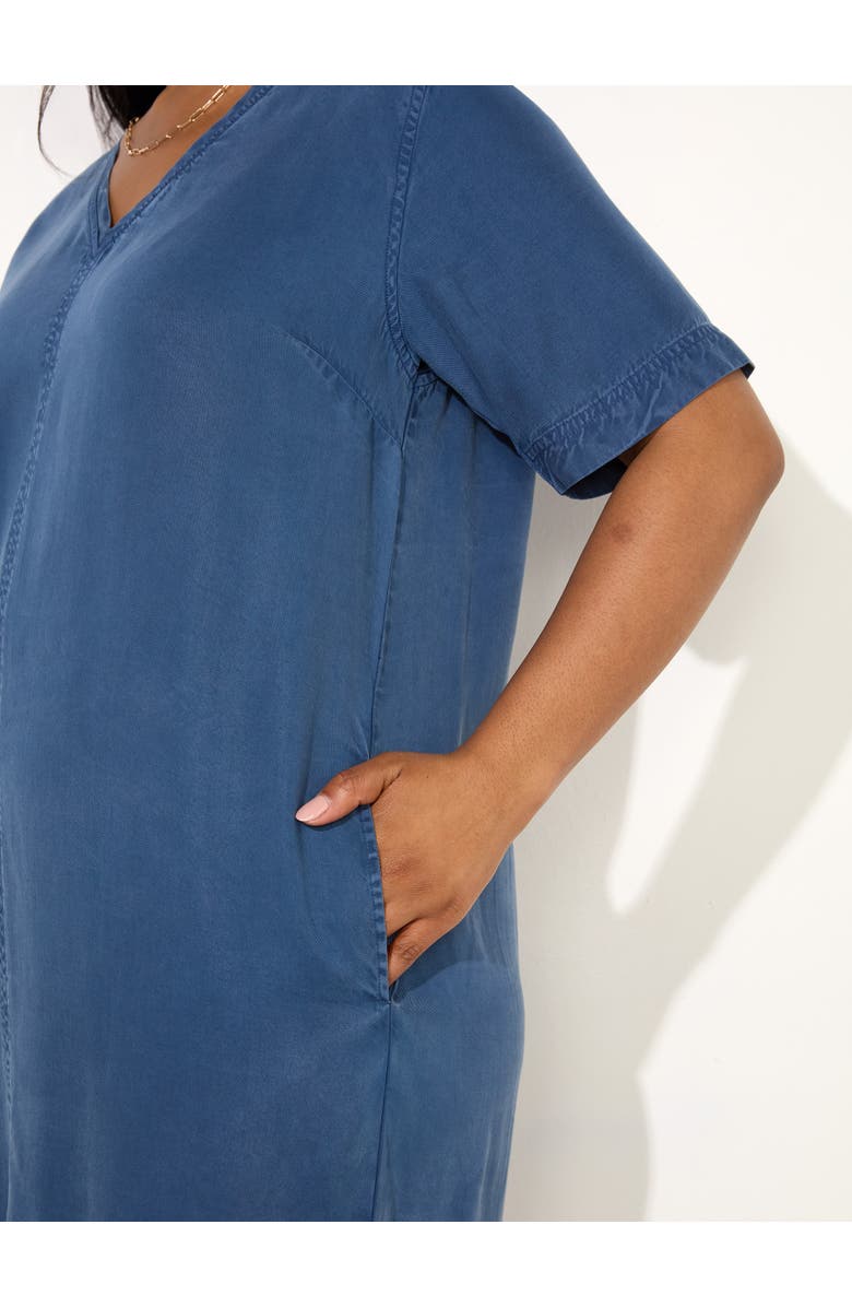 V-Neck Midi T-Shirt Dress